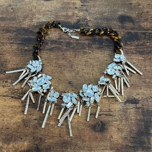 BaubleBar Necklace Rhinestones Bling Statement 17.5”+2”